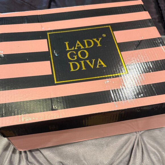 LADY GODIVA SILVER NIGHTSHADE PLATFORM LONG LACE-UP SANDALS NEW IN BOX (NWT) - Picture 2 of 14